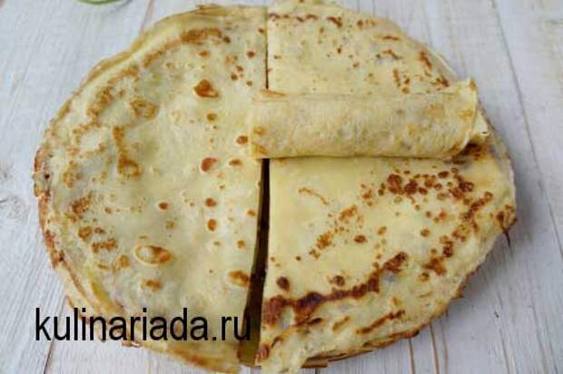 Фаршированные блинчики грибами