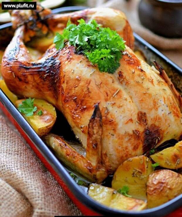ЗАПЕЧЕННАЯ КУРИЦА ПОД ПИВОМ И АПЕЛЬСИНОВЫМ МАРИНАДОМ