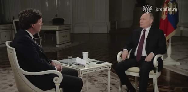 Кадр из интервью Владимира Путина Такеру Карлсону