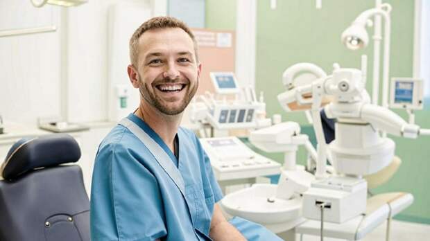 Доброжелательный стоматолог / Изображение сгенерировано с помощью нейросети Kandinsky by Sber AI / amic.ru