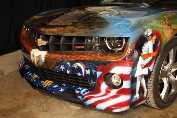 Уникальная аэрография на Chevrolet Camaro