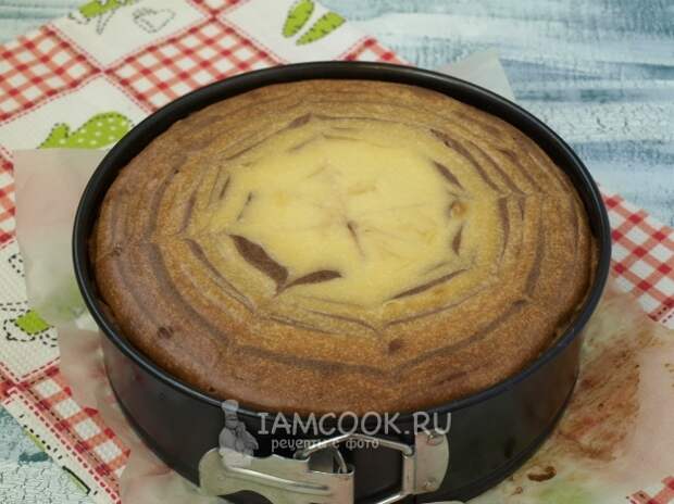 Готовый творожный пирог «Зебра»