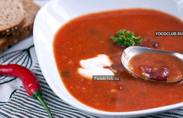 Острый томатный суп с фасолью (этап 5)