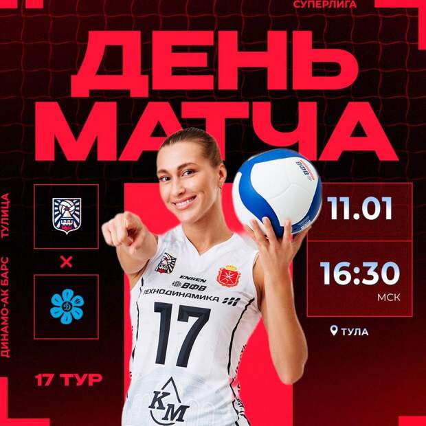 Волейбольная «Тулица» сыграет с лидером чемпионата на домашней арене