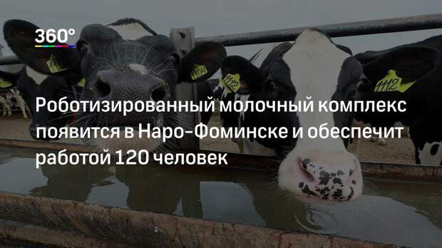 Роботизированный молочный комплекс появится в Наро-Фоминске и обеспечит работой 120 человек
