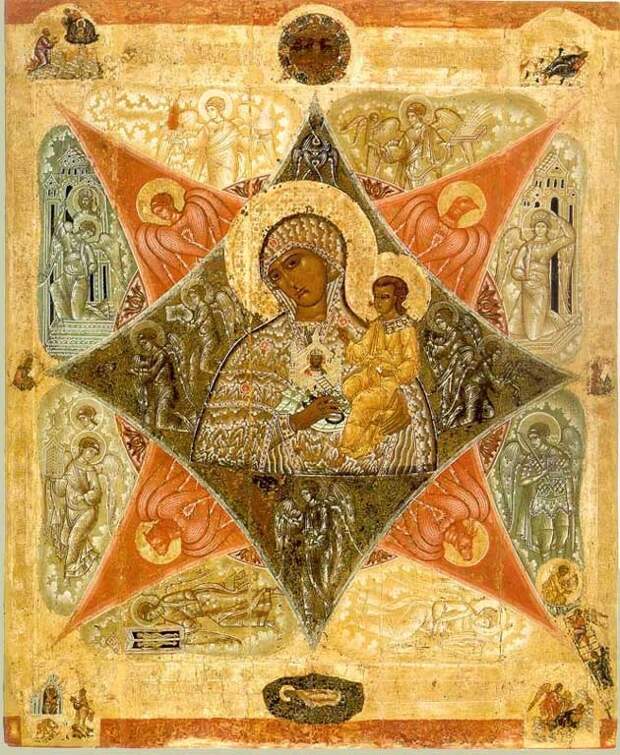 Богоматерь Неопалимая Купина. Конец XVI века. Соловецкий монастырь Богоматерь Неопалимая Купина. Конец XVI века. Соловецкий монастырь
