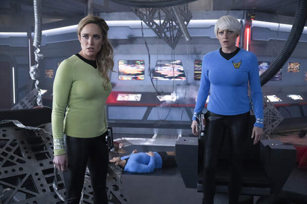 Caity Lotz and Jes Macallan, Legends of Tomorrow | Photo Credits: Jack Rowand/The CW