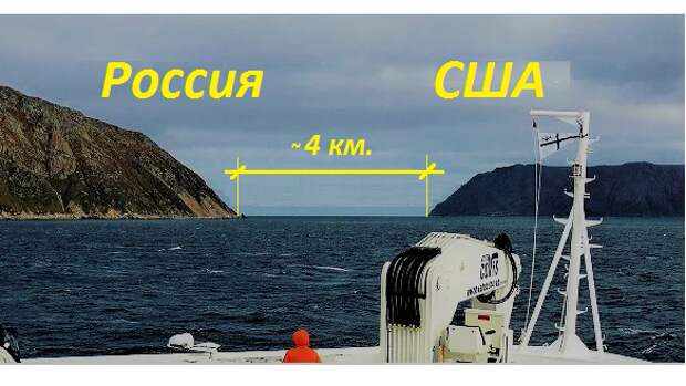 Между США и Россией всего 4 км. Показываю, где находится