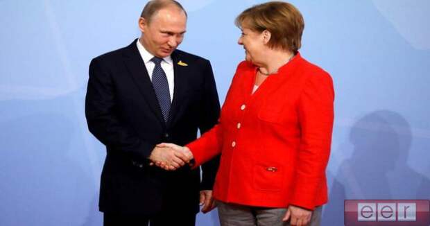 Ангела Меркель и Владимир Путин на встрече саммита G20