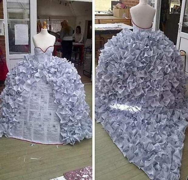 Платье из бумаги