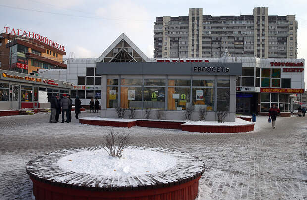 Торговые павильоны у метро "Марксистская", подлежащие демонтажу, 12 января
