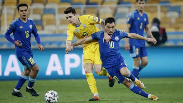 Сборные Украины и Казахстана сыграли вничью в отборе ЧМ-2022