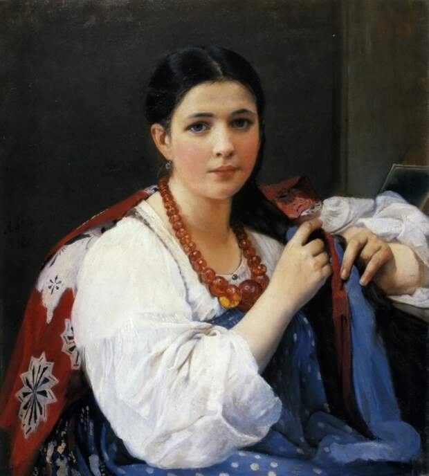 Художник А. Корзухин. Девушка, заплетающая косу./Фото: zdravrussia.ru Художник А. Корзухин. Девушка, заплетающая косу./Фото: zdravrussia.ru