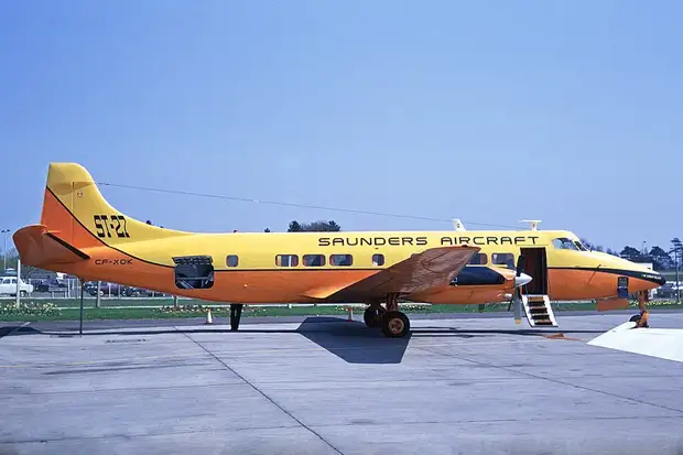 File:CF-XOK Saunders ST-27 (Heron cvsn) Saunders Aircraft LGW 14MAY70.jpg