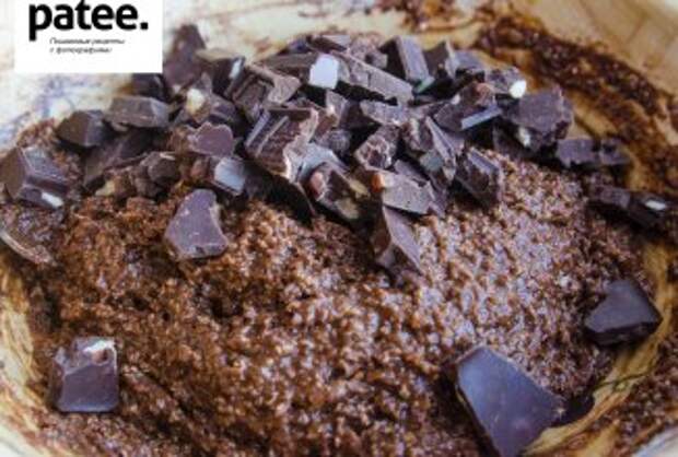 Шоколадно-овсяное печенье с кусочками шоколада. - приготовление