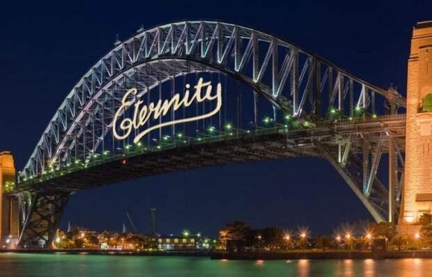 Граффити Eternity на мосту в Сиднее.