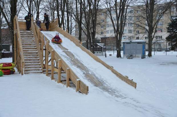 Парк победы горка для катания