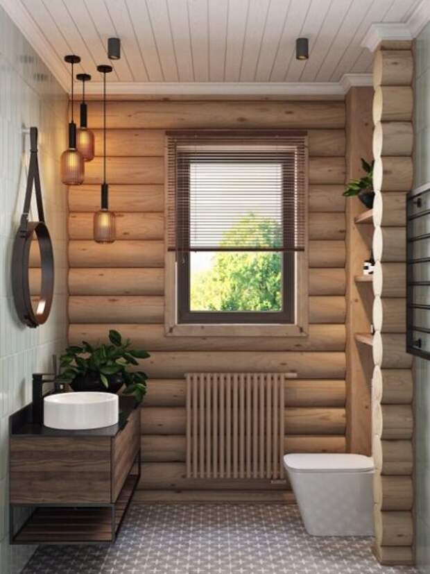 10 идей ванной комнаты из дерева