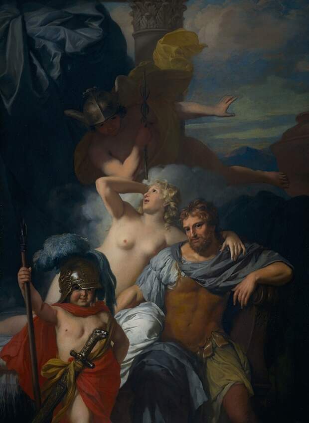 Gerard de Lairesse - Гермес, Калипсо и Одиссей 