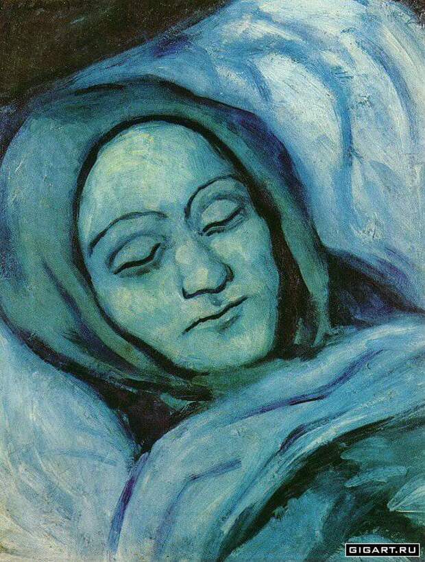 Head Of Dead Woman 1902 By Pablo Picasso Picasso Paintings
