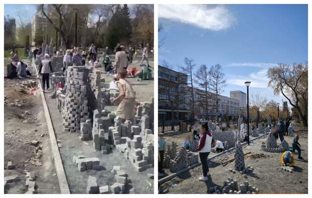 Дети решили «достроить» Первомайский сквер в Новосибирске