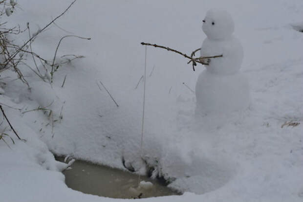 Фотографии самых креативных снеговиков зима, снег, снеговик