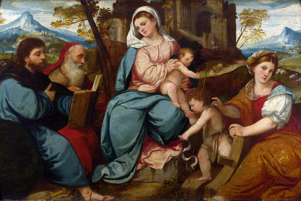 Бонифацио де Питати - Мадонна с Младенцем и святыми. Национальная галерея, Часть 1