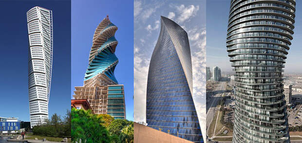 Спиральные небоскребы по всему миру