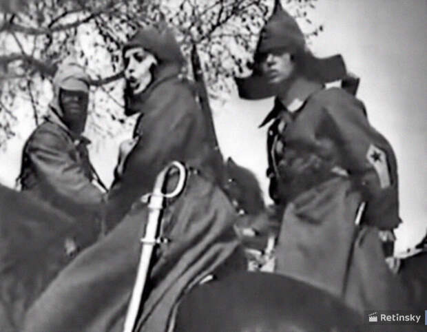 Кадр из фильма «Красные дьяволята», режиссёр Иван Перестиани, 1923 год
