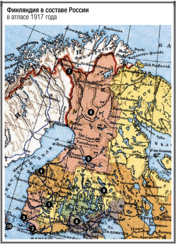 Карта финляндии до 1917 года карта