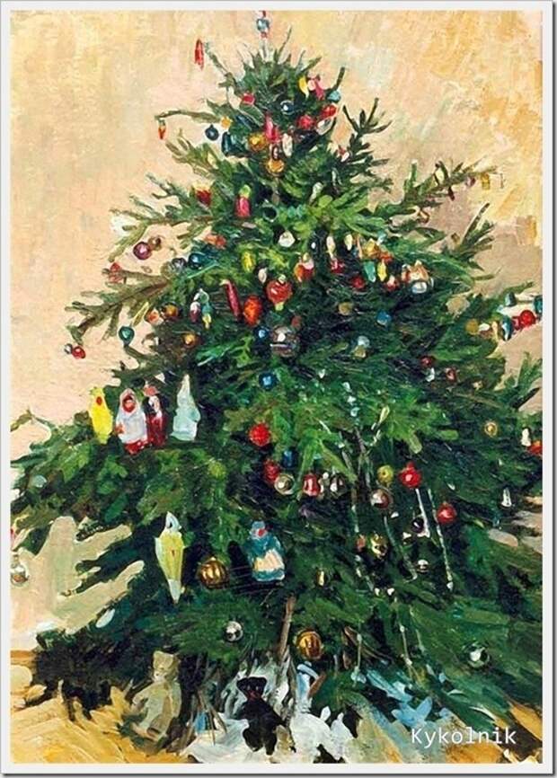 Попов Алексей Васильевич (Россия, 1900 - 1974) «Ёлка» для Дворца Культуры г. Улан-Удэ Попов Алексей Васильевич (Россия, 1900 - 1974) «Ёлка» для Дворца Культуры г. Улан-Удэ