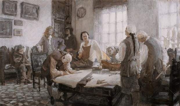 Юрий Кушевский "Петр принимает экзамен"