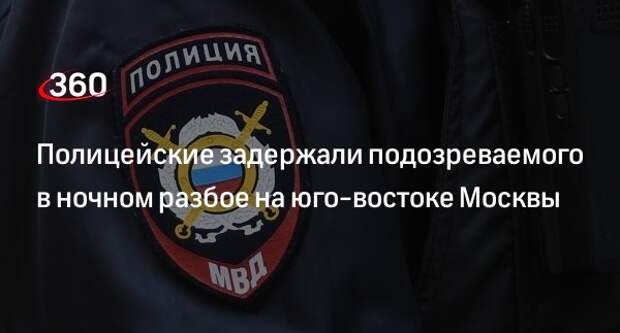 Полиция по горячим следам задержала подозреваемого в ночном разбое на юго-востоке Москвы