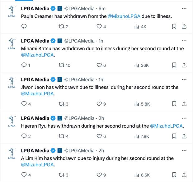 LPGA Tour Mystery Illness
