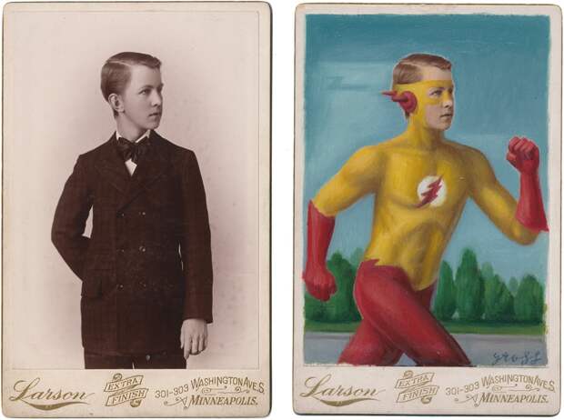 Викторианские супергерои: художник добавляет поп-культуру на старинные фото