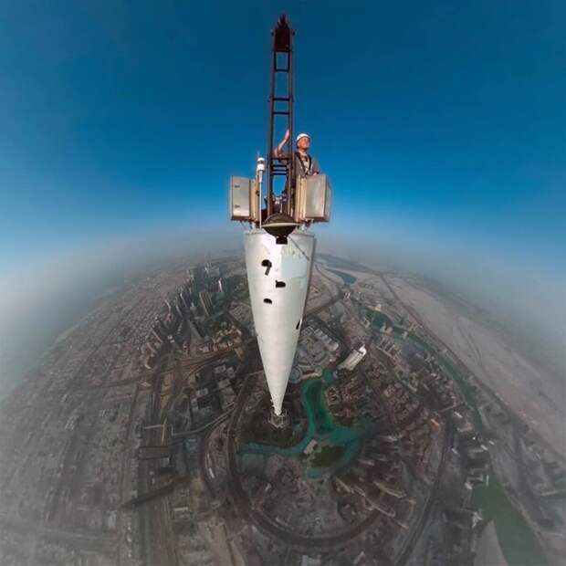 18. Фото с вершины башни Бурж Халифа, Дубай. необычное, удивительные фотографии, фото