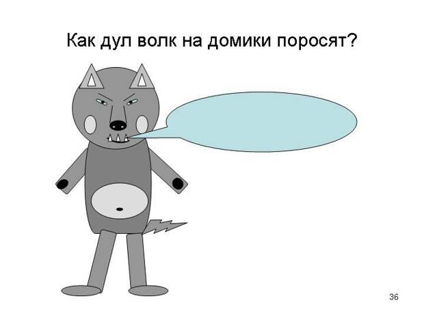 Почему дунул волк а крышу снесло поросятам