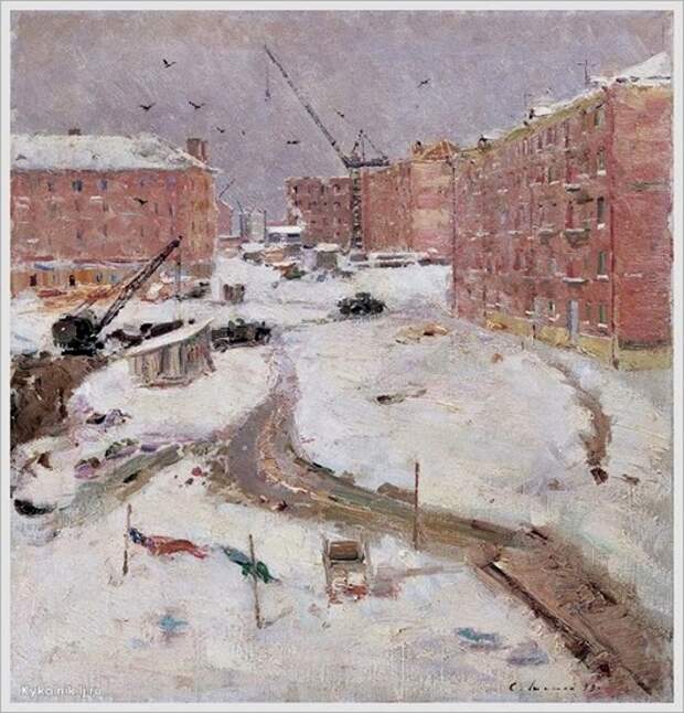 Шишко Сергей Федорович (Россия, 1911-1997) «Новые дома»