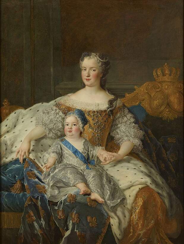Королева и ее сын дофин (1730 г.)