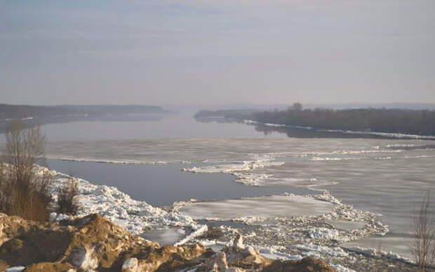 В Касимове зафиксировали начало ледохода на Оке