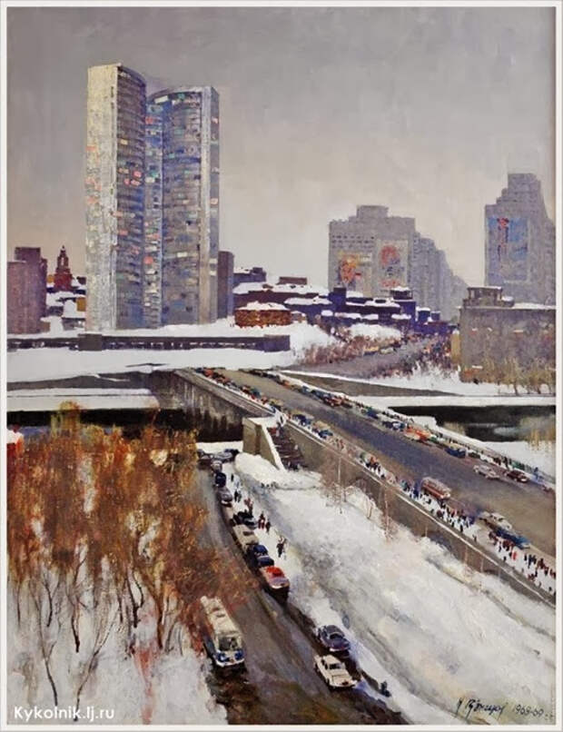 Кузнецов Николай Дмитриевич (Россия, 1923-1974) «Москва. Калининский проспект» 1968