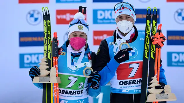 Золотой дуэт: Бабиков и Резцова выиграли сингл-микст на этапе КМ в Оберхофе