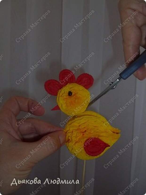 Мастер-класс Поделка изделие Пасха МК Пасхальный цыплёнок из бумажных салфеток Салфетки фото 24