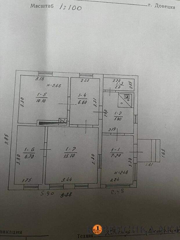 Дом 80кв.м в Петровском районе (ГАИ) в Донецке - 1 400 000 руб