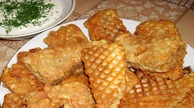 Рецепт изумительных вафель с мясной начинкой для ленивых