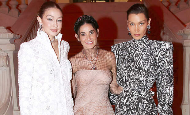 Джиджи и Белла Хадид, Деми Мур, Гвинет Пэлтроу и другие на открытии выставки Harper's Bazaar