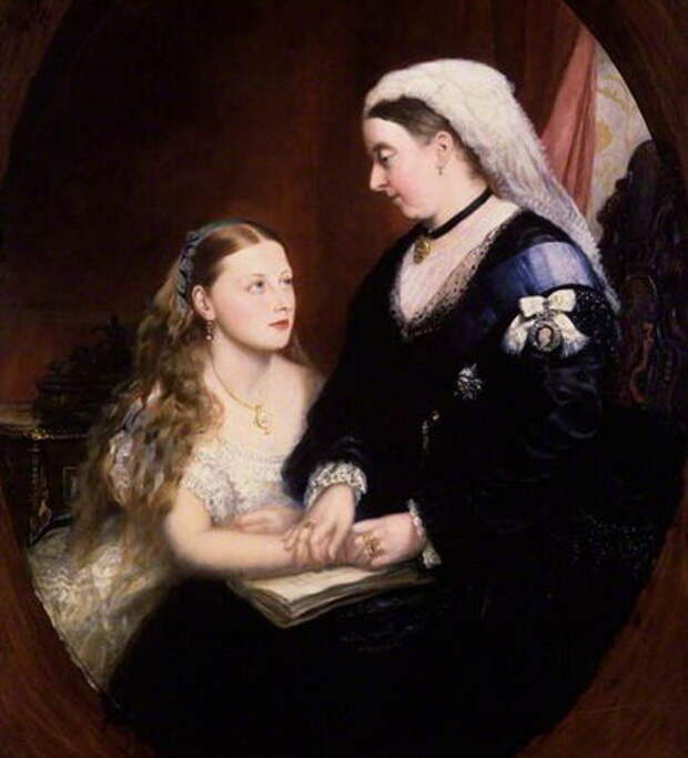 Королева Виктория с дочерью Беатрис