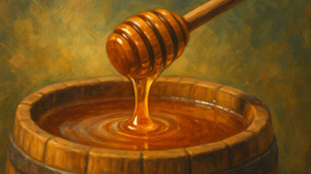 Мед / Изображение сгенерировано нейросетью DALL-E / amic.ru