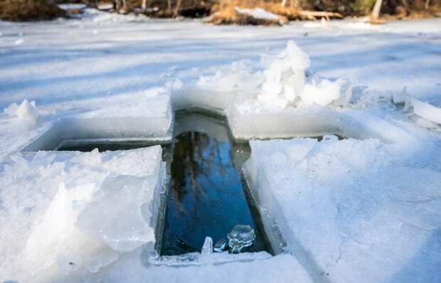 В РПЦ предупредили о серьезных рисках купания в ледяной воде на Крещение