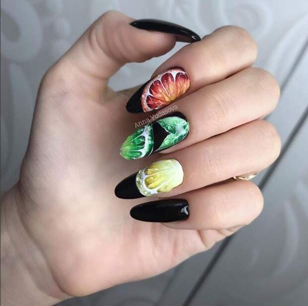 Лимонный маникюр: 30+ сочных идей для летнего настроения